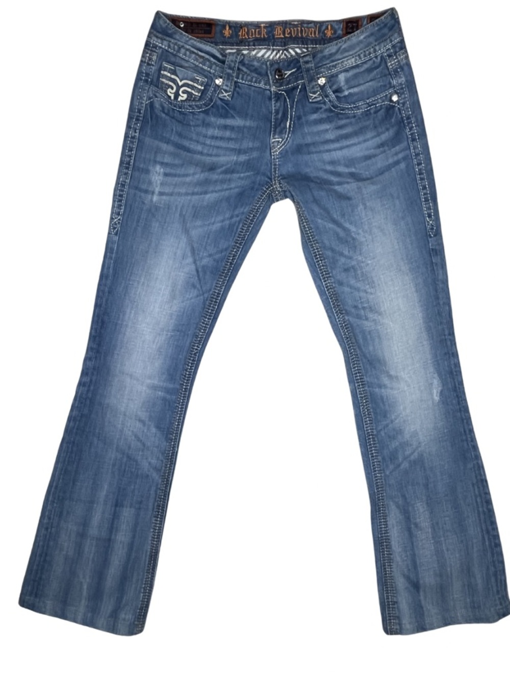Rock Revival Cameron Boot Cut Jeans Women’s Size 27 Medium Wash Low Rise Stretch